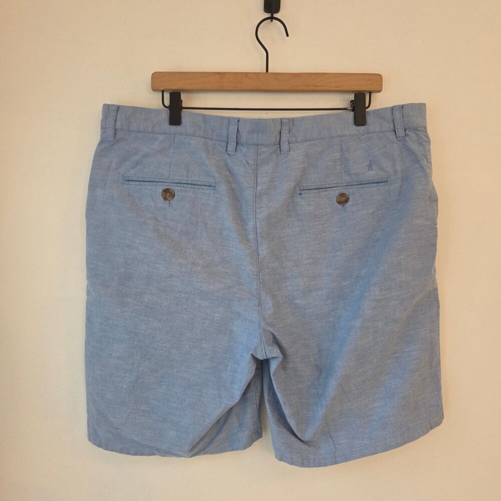 Johnnie-O 100% Cotton Chino Shorts Light Blue Golfing Business Casual Men's 38 - Picture 2 of 9